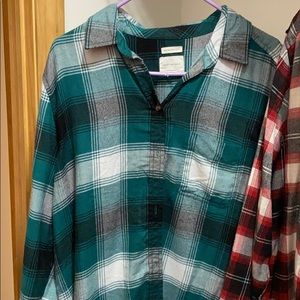 American eagle plaid shirts two for $12